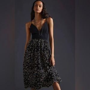 EUC Anthropologie Maeve Eyelet Midi Dress, size SP